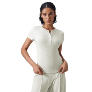 leisure wild running sports nude feel slim fit yoga t shirt