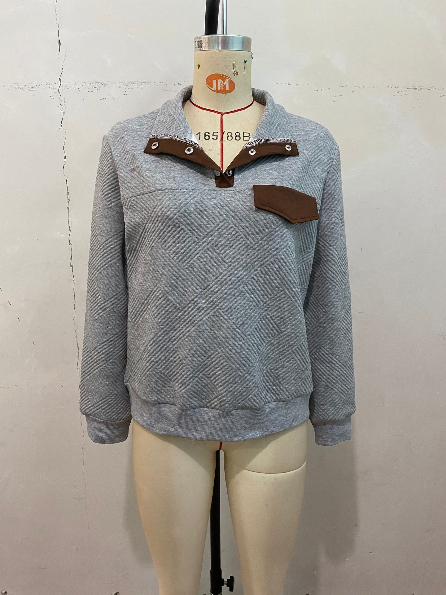 Solid Color Textured Long Sleeve Women's Hoodie Autumn 04fbdc55 F5fc 4caf 8a9e 2ccad2eadf87