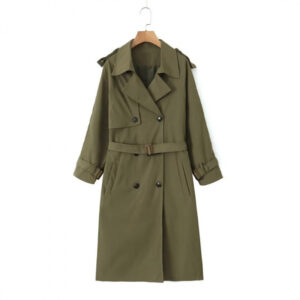 women's fashion casual long trench coat