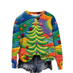 women's versatile christmas 3d digital print sweatshirt