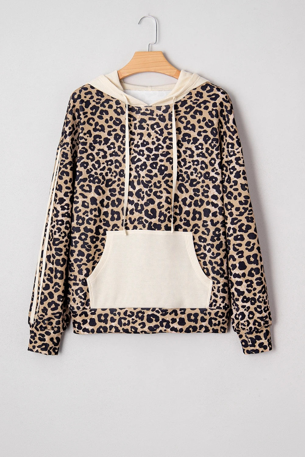 women's loose retro leopard print hooded sweatshirt women's loose retro leopard print hooded sweatshirt