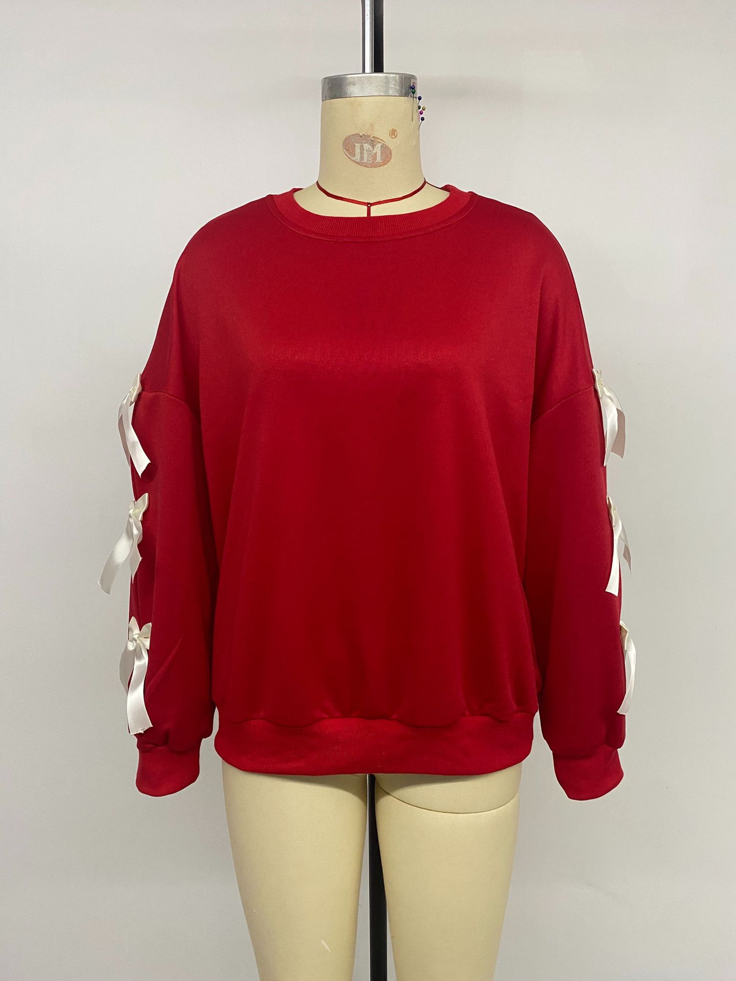 Sweet Bow Decorated Long Sleeve Sweatshirt 211ae501 D769 42e0 A599 2909d6a3a876