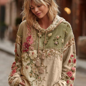 women's long sleeve hooded sweatshirt pullover loose casual top