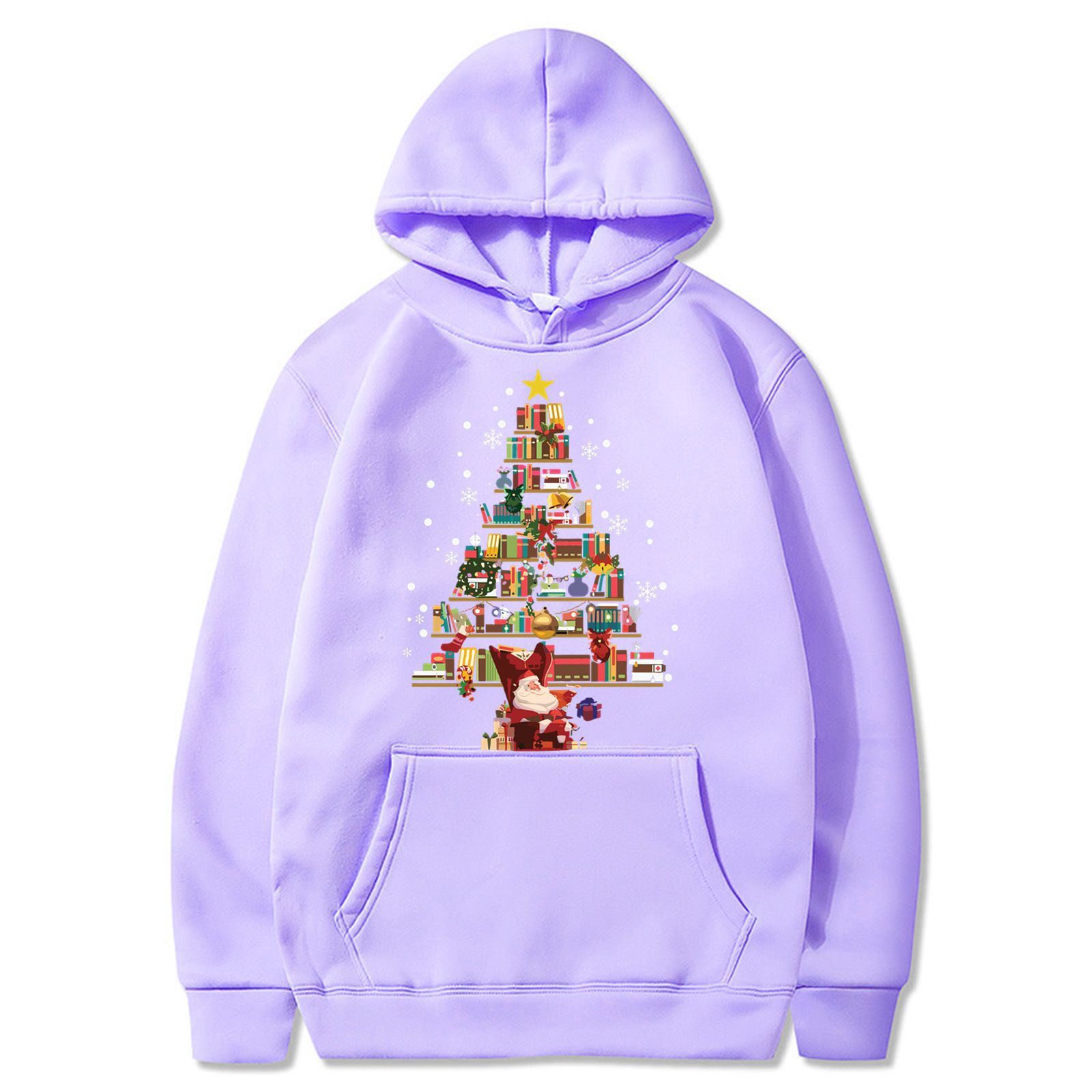 Printed Pocket Hooded Long Sleeve Sweatshirt For Men And Women img