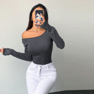 sexy style t shirt for autumn and winter with a large backless design back top only