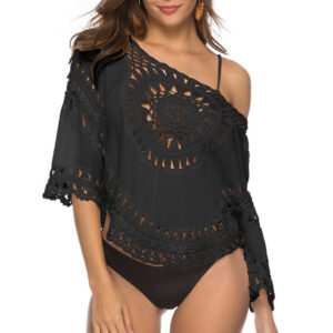 semicircle hand crocheting hemp lace cutout amazon beach cover up