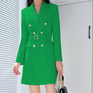 office lady style slimming waist trimming coat women's top