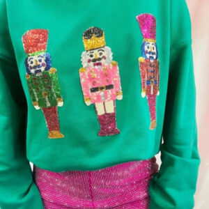 women's casual all matching printed autumn and winter round neck sweater