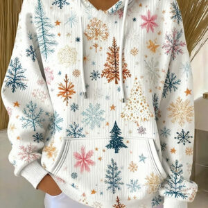 women's casual loose fashion waffle round neck sweatshirt