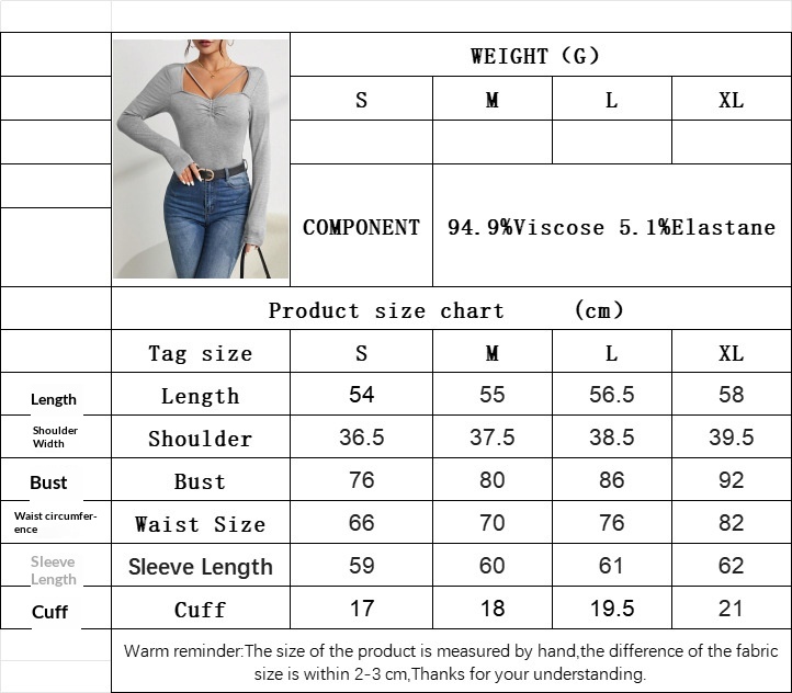Women's Minimalist Design Square Neck T-shirt Slim And Versatile Autumn And Winter Base Layer 5e1bc0ad 71f4 4620 A067 E617690c7f0c Trans