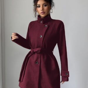 women's solid color casual button long sleeved windbreaker jacket