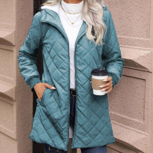 new hooded fleece padded coat women
