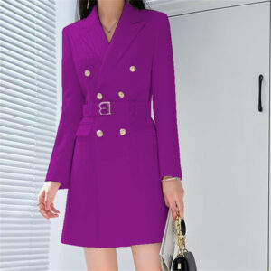 office lady style slimming waist trimming coat women's top