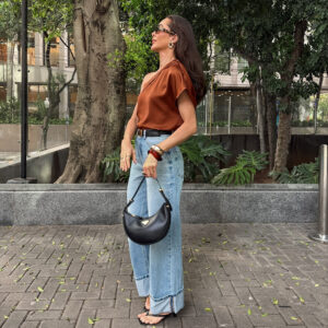 irregular collar matte color fashion tops women