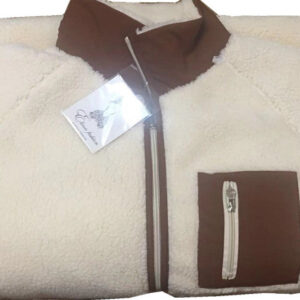 stand collar color matching lambswool two sided zipper coat