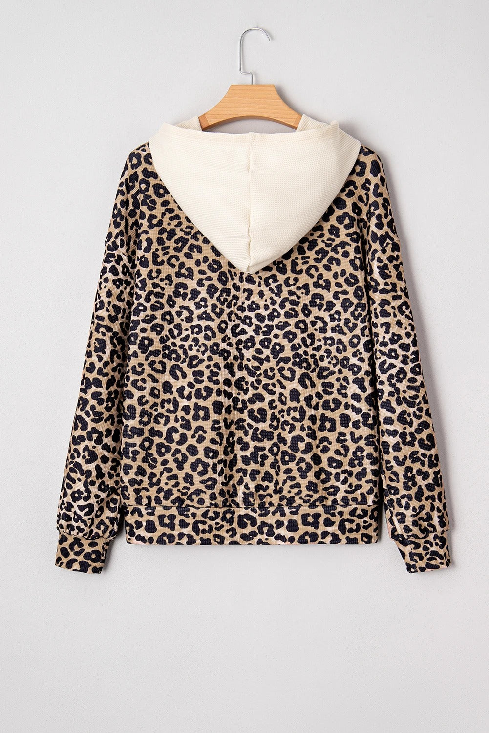 women's loose retro leopard print hooded sweatshirt women's loose retro leopard print hooded sweatshirt