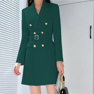 office lady style slimming waist trimming coat women's top