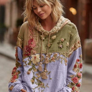 women's long sleeve hooded sweatshirt pullover loose casual top