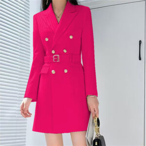 office lady style slimming waist trimming coat women's top