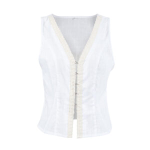 stitching lace cardigan sleeveless top simple and comfortable women