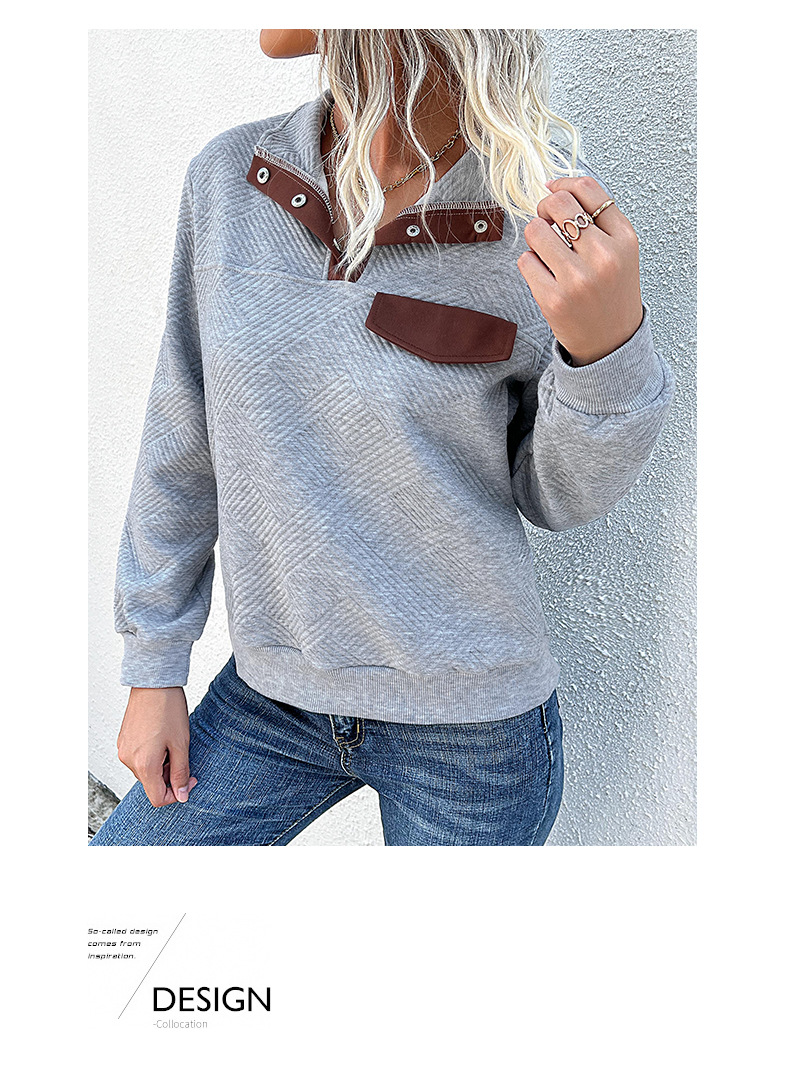 Solid Color Textured Long Sleeve Women's Hoodie Autumn A76a8e05 4145 44d5 8cfd 35184040c7a9