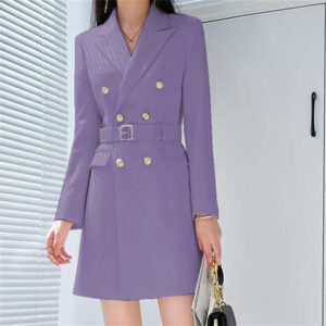 office lady style slimming waist trimming coat women's top