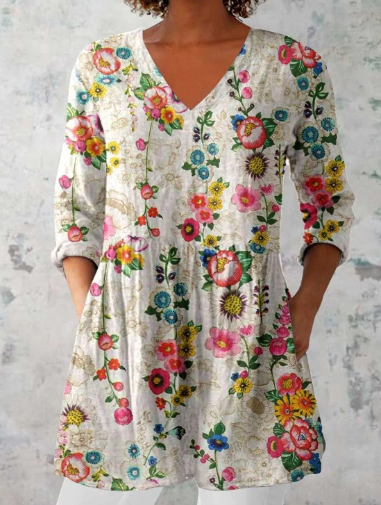 Women's Loose And Comfortable Digital Printed Round Neck Short-sleeved Top Ad61fdbc 7e3a 4bb6 A7e0 8fe832cb39d6