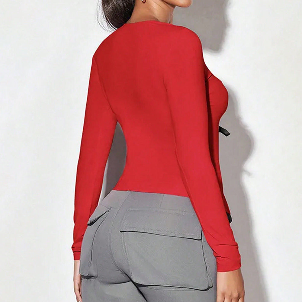 unique design sense t shirt sexy style red top women unique design sense t shirt sexy style red top women