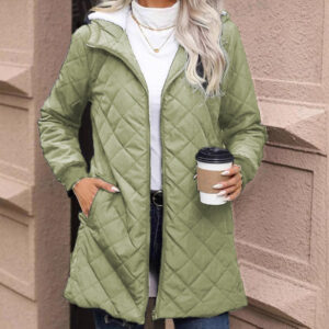 new hooded fleece padded coat women