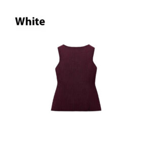 fashion plain gold button sweater vest