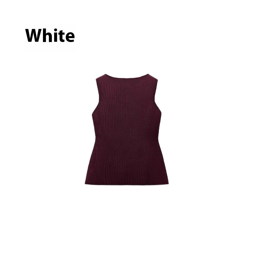 fashion plain gold button sweater vest fashion plain gold button sweater vest