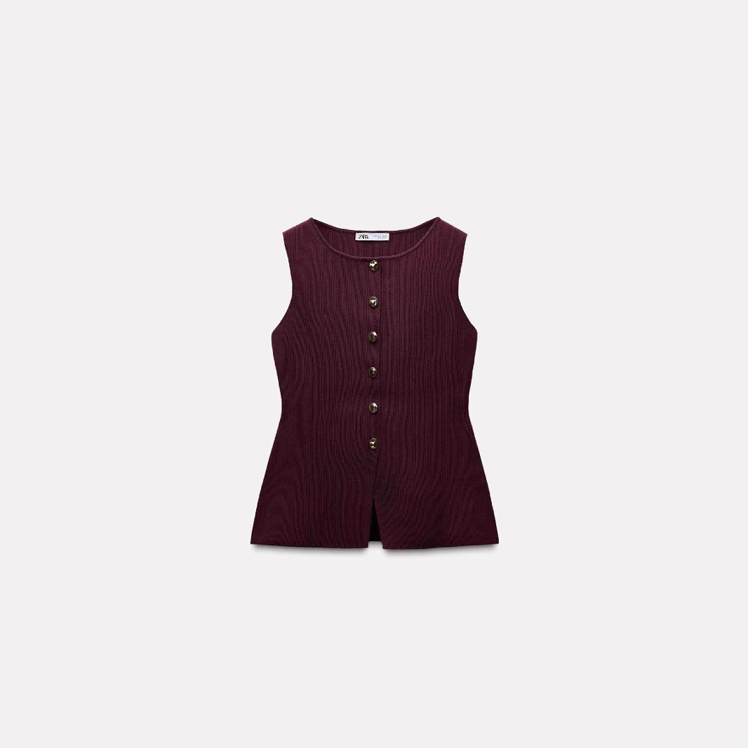 Fashion Plain Gold Button Sweater Vest Ba2dbf9c 3da5 4304 A084 1e91e9139b65