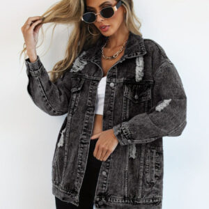 super nice coat women's design sense niche tooling ripped jacket