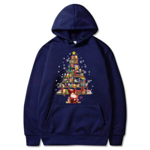 printed pocket hooded long sleeve sweatshirt for men and women