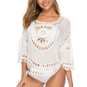 semicircle hand crocheting hemp lace cutout amazon beach cover up