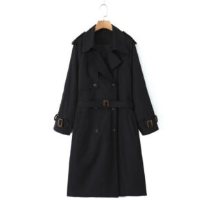 women's fashion casual long trench coat