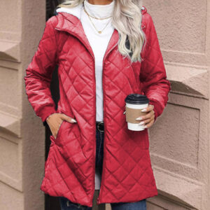 new hooded fleece padded coat women