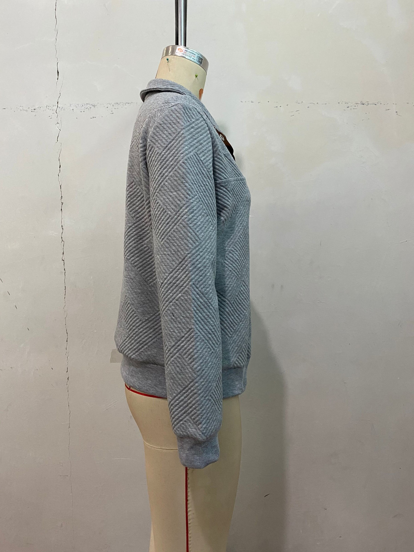 Solid Color Textured Long Sleeve Women's Hoodie Autumn C4ff3198 44ef 483b A598 48573e7f69ca