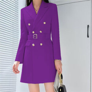 office lady style slimming waist trimming coat women's top