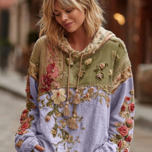 women's long sleeve hooded sweatshirt pullover loose casual top