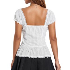 pleated shoulder hanging low collar lace slim fit crop top