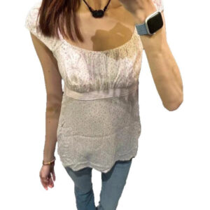 new pure desire style sweet polka dot short sleeve slim slimming bow tie