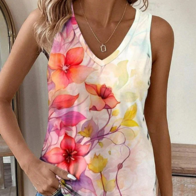 Women's Youthful Floral Print Sleeveless Tank Top Fb221b06 Ca92 499a Bd37 7438c4b71e5b