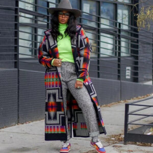 women's long trench coat special interest design